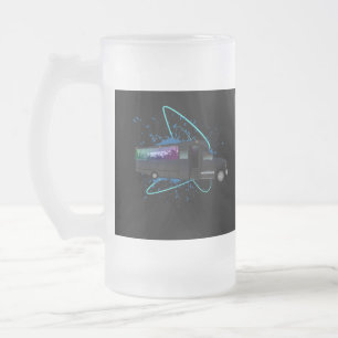 Party Bus Time Colourful Nightlife Energy Frosted Glass Beer Mug