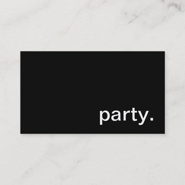 Party Business Card (Front)