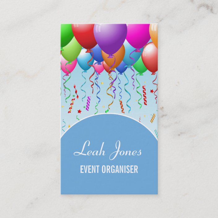 Party Business Card Zazzle.co.uk