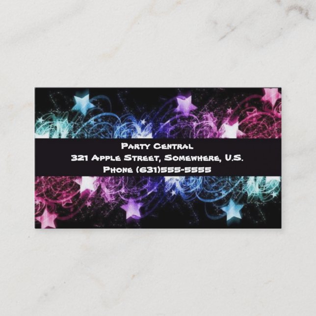 Party Business Cards (Front)