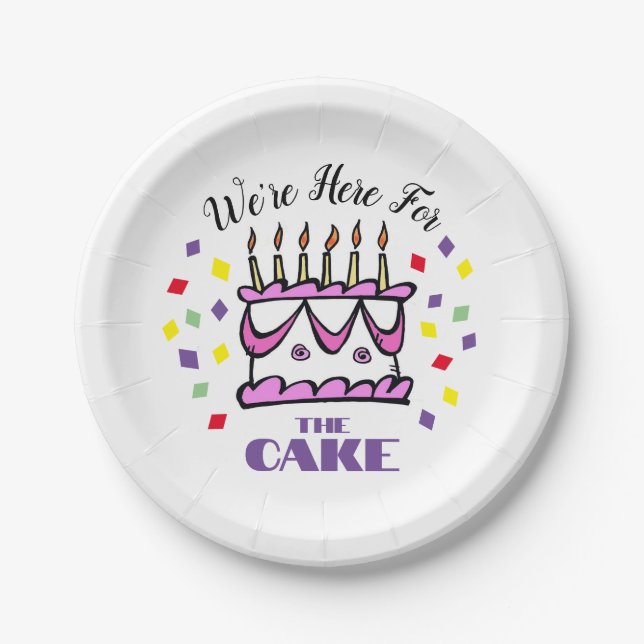 Party Cake Paper Plate (Front)