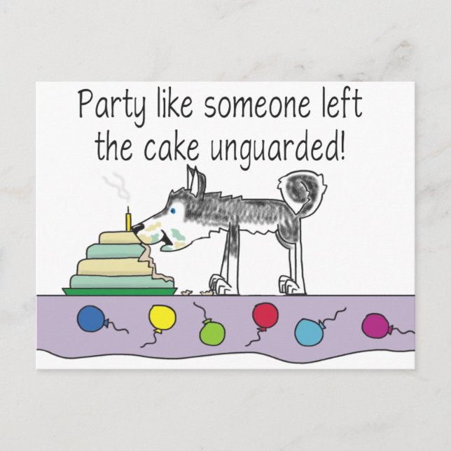 Party Cake Postcard (Front)