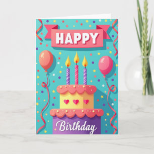Party Candles Birthday Card
