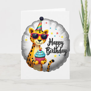 Party Cat Cupcake Birthday Card