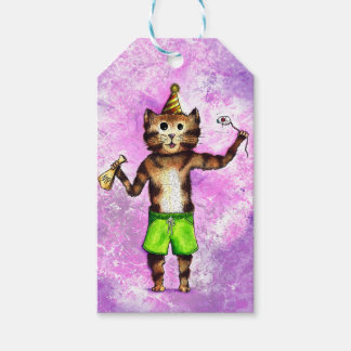 Party Cat Gift Tags