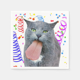 Party Cat Got Your Tongue? Napkin