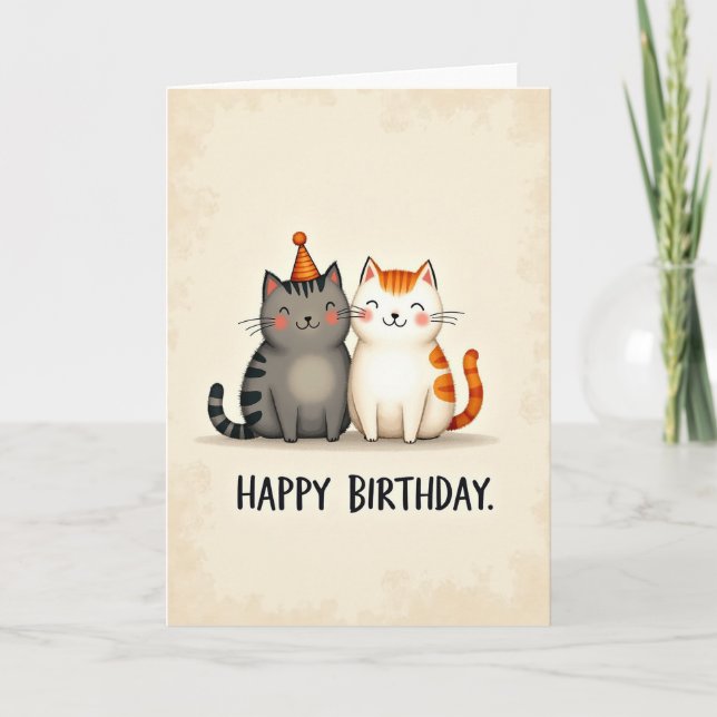 Party Cat Illustration Card (Front)