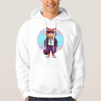 Party Cat in Sunglasses – Disco Outfit Hoodie