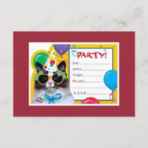 Party Cat is ready for your birthday! Invitation