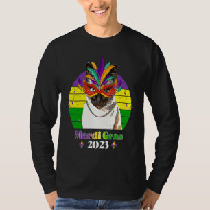 Party Cat Mask Beads Mardi Gras 2023 6 T-Shirt