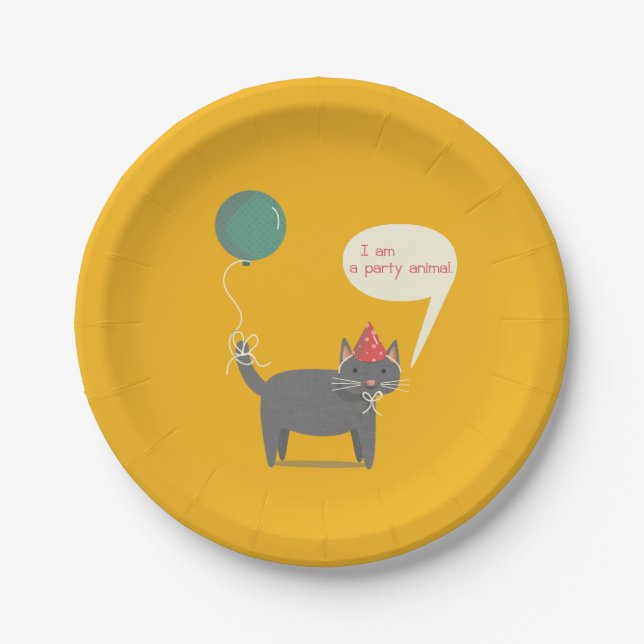Party Cat Plate (Front)