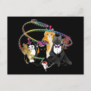 Party Cats Invitation Postcard