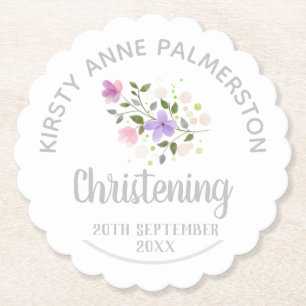 Party Celebration for a Christening Paper Coaster