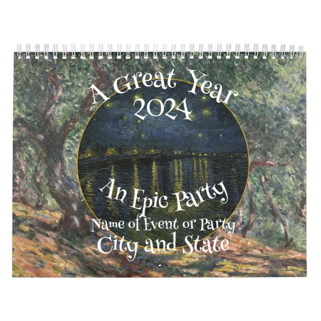 Party Celebration Holiday Dinner Festival 2024 Calendar (Cover)