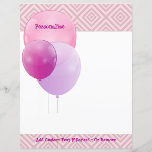 Party Celebration Pink Purple Balloons Personalise
