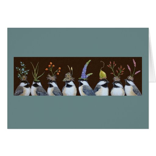 Image of party chickadees card