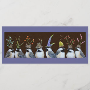 Party Chickadees flat card