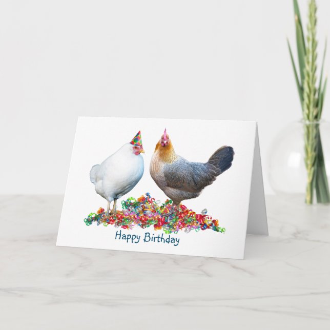 Party Chickens Birthday Card (Front)
