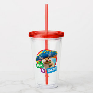 Party Chipmunk In Sombrero Acrylic Tumbler