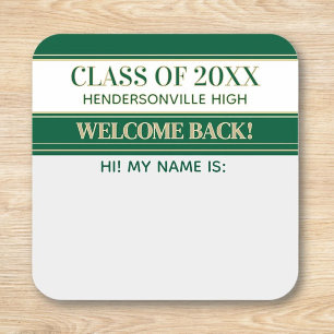 Party! Class Reunion Welcome back Name tag sticker