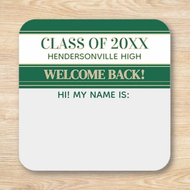 Party! Class Reunion Welcome back Name tag sticker (Creator Uploaded)