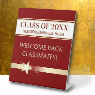 Party! Class Reunion Welcome back Pedestal Sign