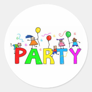 Party Classic Round Sticker