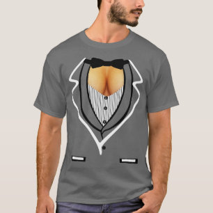 Party Cleavage Tuxedo Funny Formal Halloween Costu T-Shirt