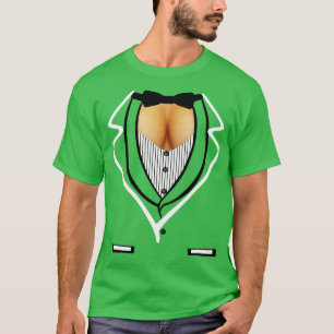 Party Cleavage Tuxedo Funny Formal Halloween Costu T-Shirt