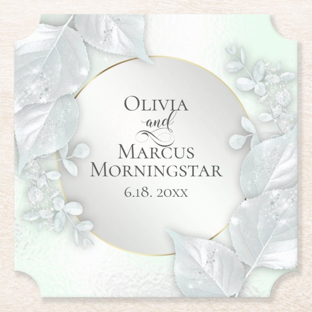 Party Coasters | Honeydew Shimmer (Front)