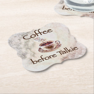 Party Coasters paper cork board set Coffee