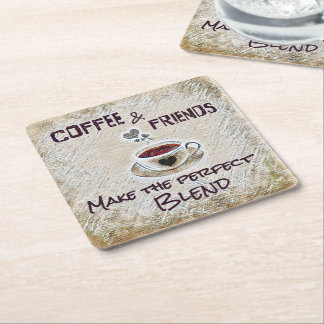 Party Coasters paper cork board set Coffee friends