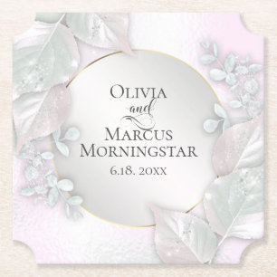 Party Coasters   Wispy Pink  Shimmer