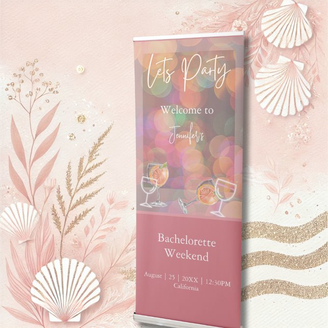 Party & Cocktail bachelorette weekend Retractable Banner (Creator Uploaded)