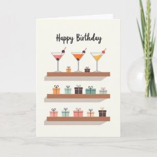 Party Cocktail Birthday Card