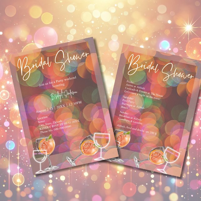 Party & Cocktail bridal shower weekend Invitation (Creator Uploaded)