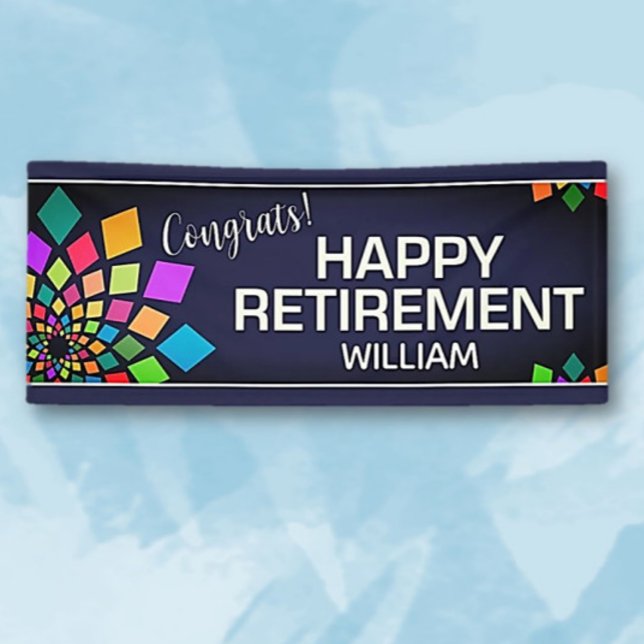 Party! Colourful, Fun Custom Retirement Banner (Creator Uploaded)