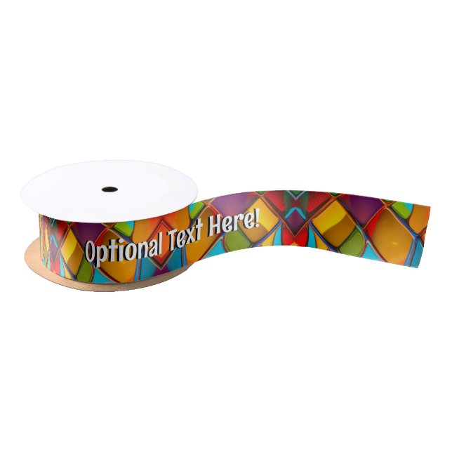 Party Colours Bright Coloured Glass - Optional tex Satin Ribbon (Spool)