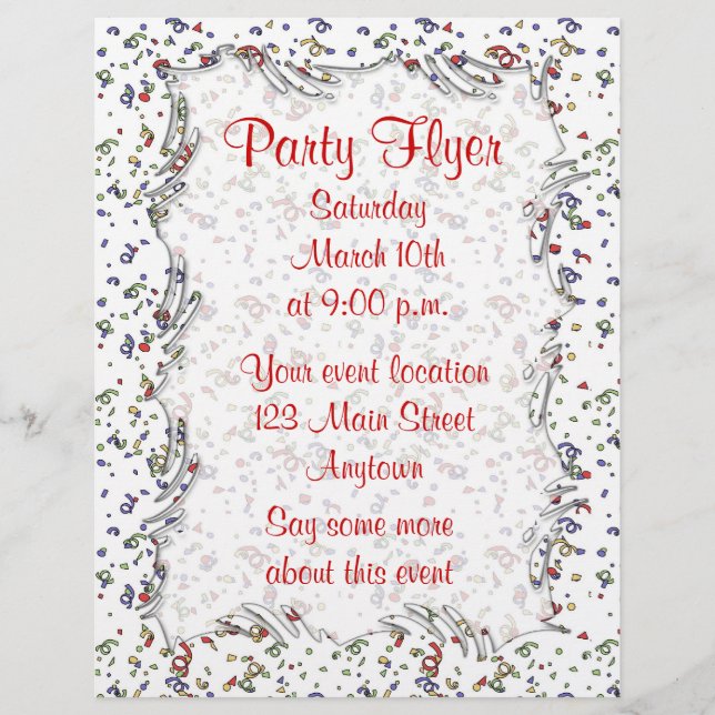 Party Confetti Flyer (Front)