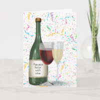 Party Confetti Wine Bottle for Birthday 