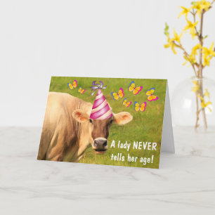 Party Cow FIFTY AND FABULOUS Birthday Card