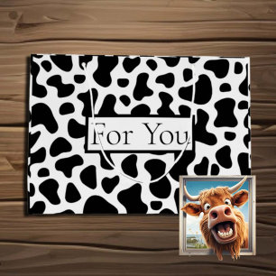 Party Cow Print  Large Gift Bag