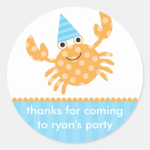 Party Crab Stickers