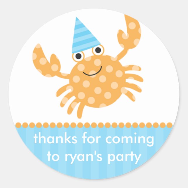 Party Crab Stickers (Front)
