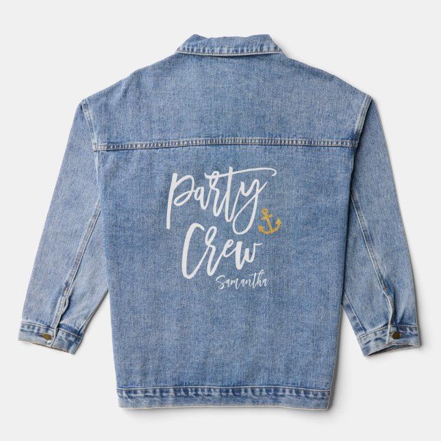 Party Crew Coastal Bridesmaid Denim Jacket (Back)