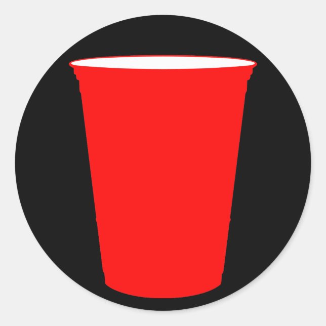 party cup classic round sticker (Front)