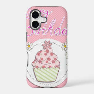 Party Cupcake Pink Happy Birthday