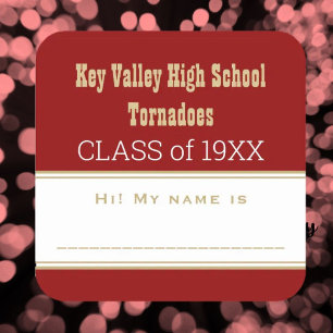 Party! Custom Class Reunion name tag Sticker
