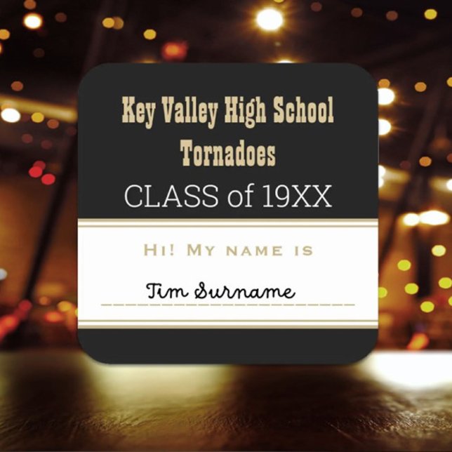 Party! Custom Class Reunion name tag Sticker (Creator Uploaded)