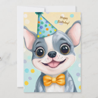 Party Cute Animal Birthday Invitation Dog
